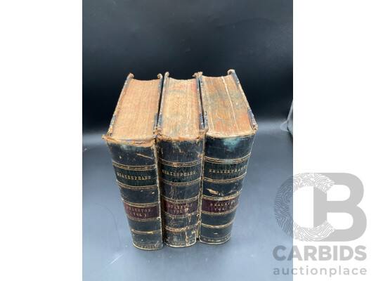 SHAKESPEARE Staunton Vol. I to III, Edited by Howard Staunton - Lot of 3