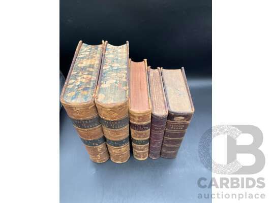 Assorted Antique Books, Including Faiths of the World. Vol I and II, Newtown's Works, the Argosy and Traite De Medicine Operatiore - Lot of 5