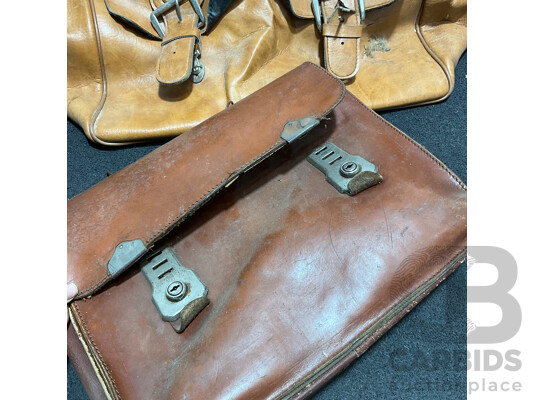 Vintage Leather Bags - Lot of 2