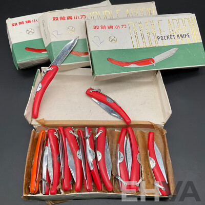 Vintage DOUBLE ARROW Pocket Knives - Lot of 48
