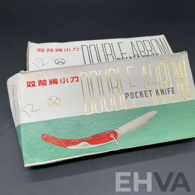 Vintage DOUBLE ARROW Pocket Knives - Lot of 48