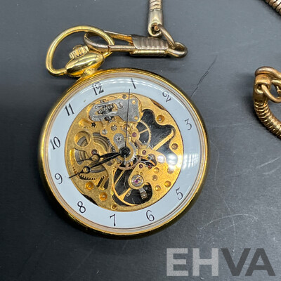 Vintage Skeleton Dial Mechanical Pocket Watch - Lot of 6