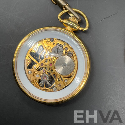 Vintage Skeleton Dial Mechanical Pocket Watch - Lot of 6