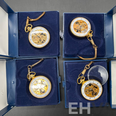 Vintage Skeleton Dial Mechanical Pocket Watch - Lot of 6