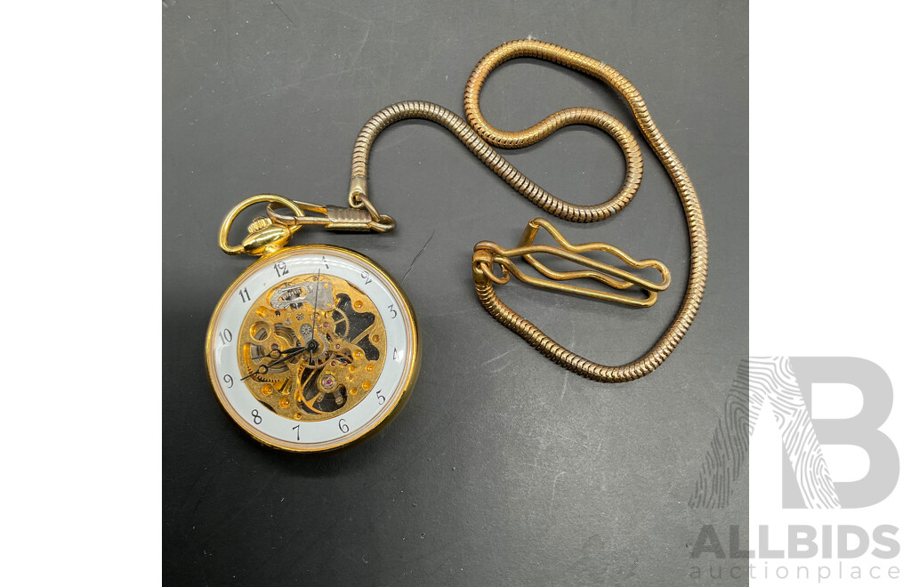Vintage Skeleton Dial Mechanical Pocket Watch - Lot of 6