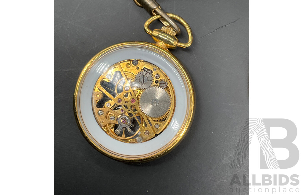 Vintage Skeleton Dial Mechanical Pocket Watch - Lot of 6