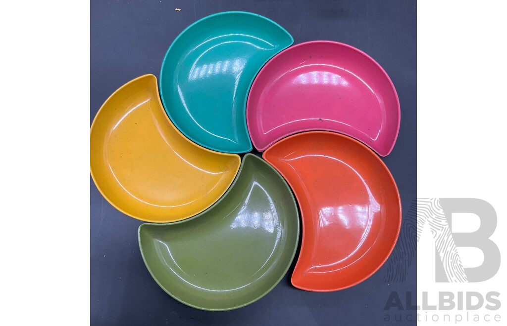 Vintage Pop-Art Snack Tray - Lot of 2