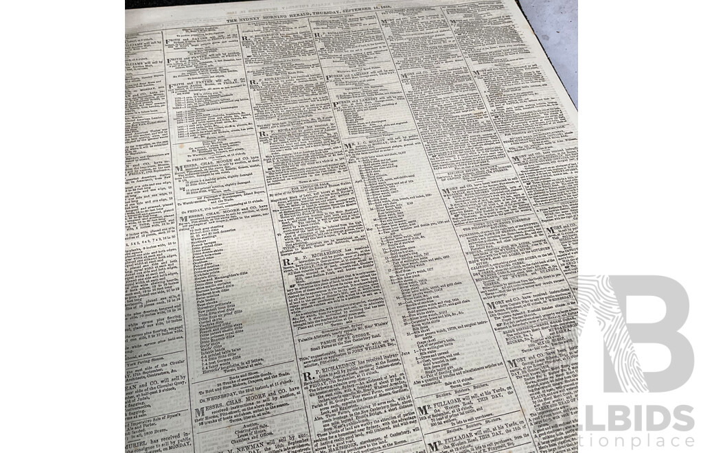 Antique Bound Volume of the Sydney Morning Herald - 3 / 1858