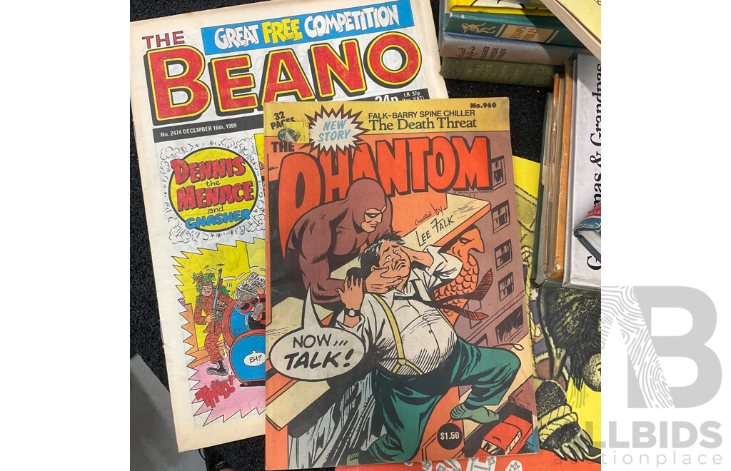 Lot of Kids Vintage Books and Comics, Including Walt Disney, Gulliver's Travels by Jonathan Swift, the Little Prince, Masha and the Bear, in a New World by Horatio Alger Jr. and More