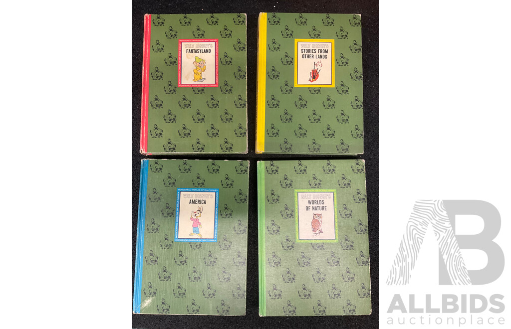 Lot of Kids Vintage Books and Comics, Including Walt Disney, Gulliver's Travels by Jonathan Swift, the Little Prince, Masha and the Bear, in a New World by Horatio Alger Jr. and More