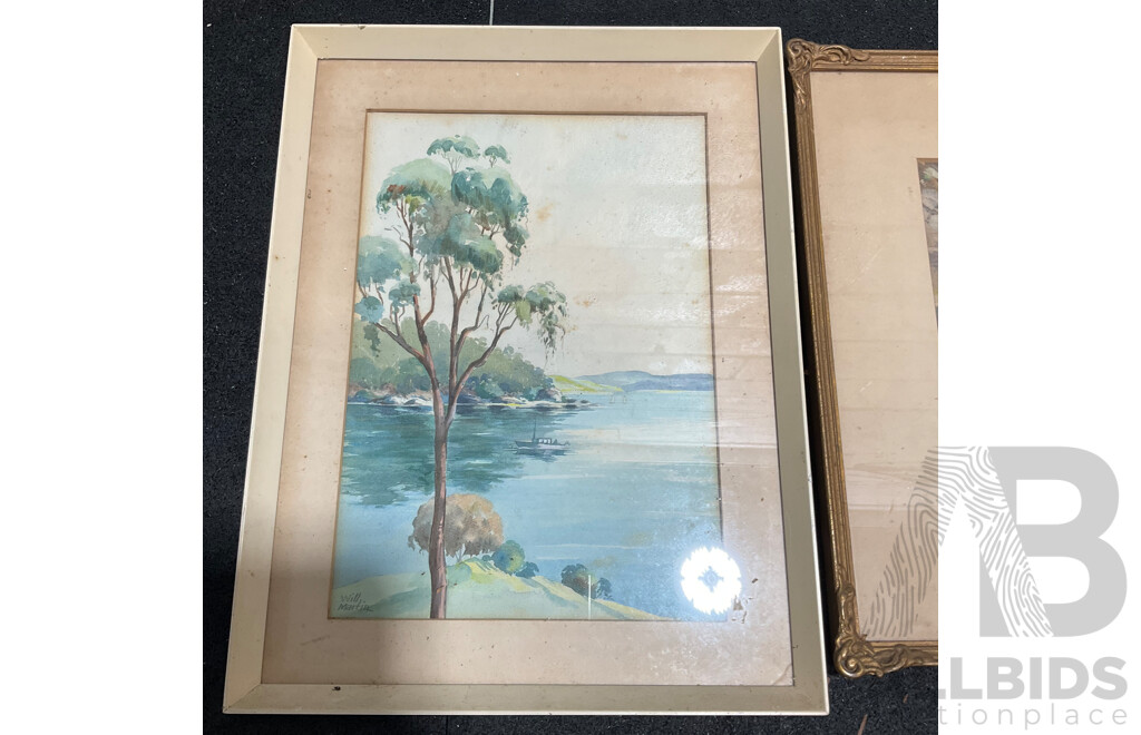 Variety of Vintage Landscape Paintings, Including T.Ansteel, Carlyle Jackson, Will Martin, Robert Johnson, H. Tebbitt and Others - Lot of 8