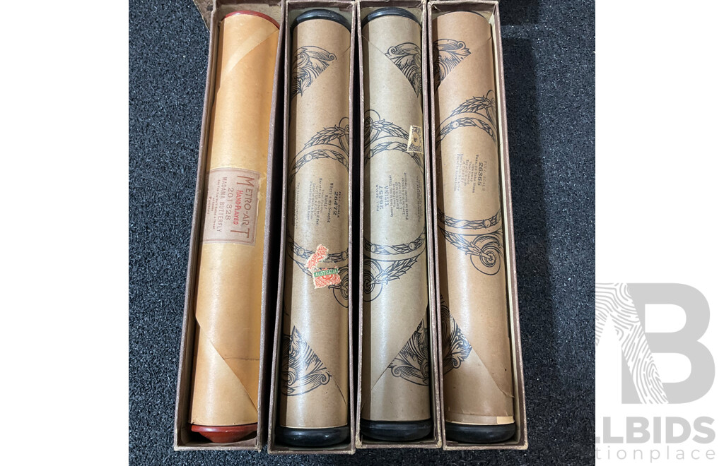 Assorted Pianola Rolls, Including Mastertouch Hand Plaqued Rolls - Lot of 9