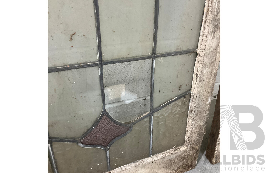 Matching Set of Six Leadlight Windows