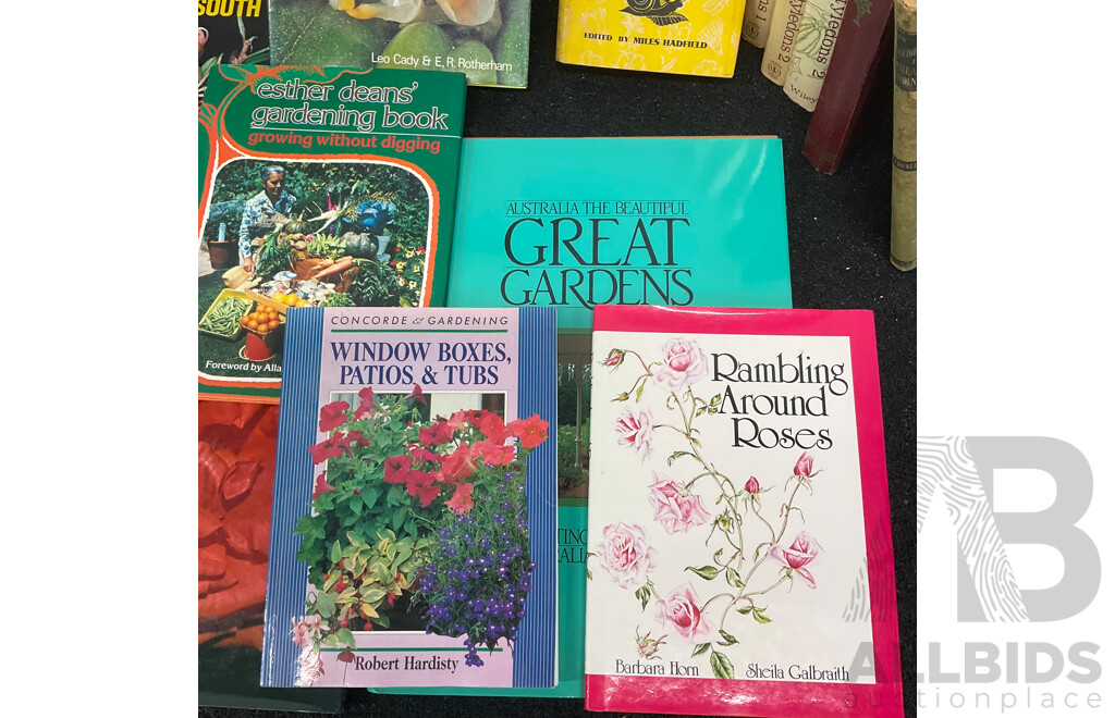 Collection of Vintage Gardening Books, Including Titles on Orchids, Ferns and Australian Gardens