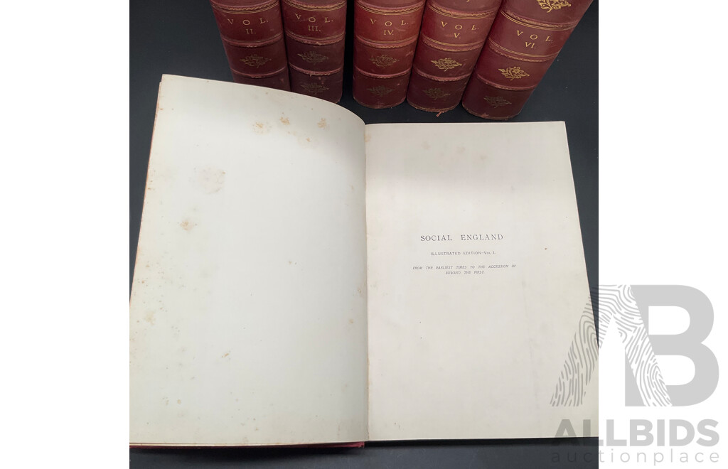 H.D. Trail SOCIAL ENGLAND Vol I. to VI.