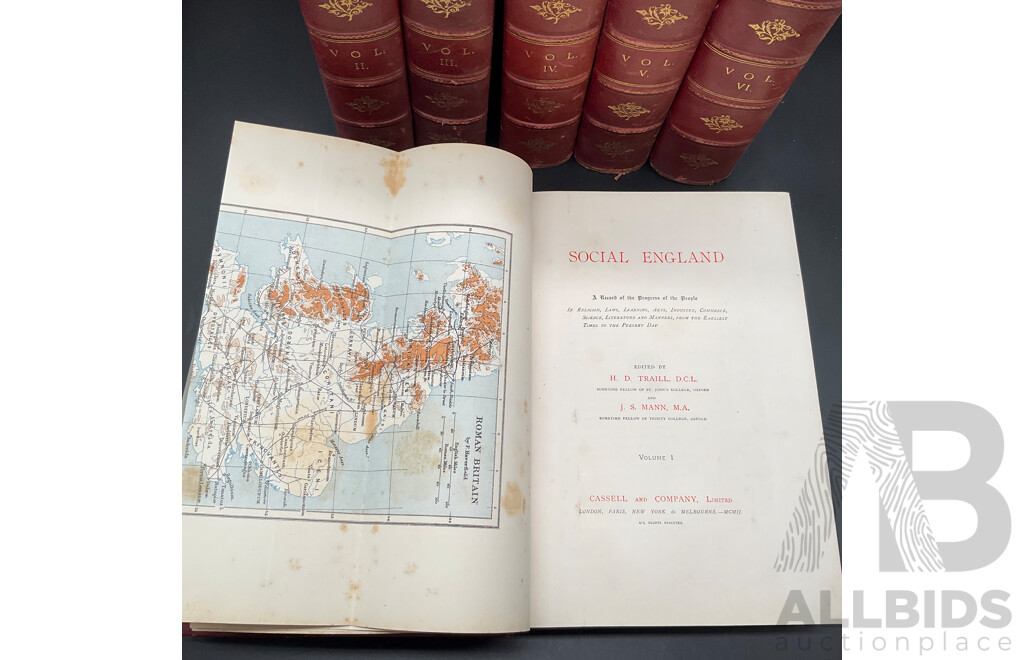 H.D. Trail SOCIAL ENGLAND Vol I. to VI.