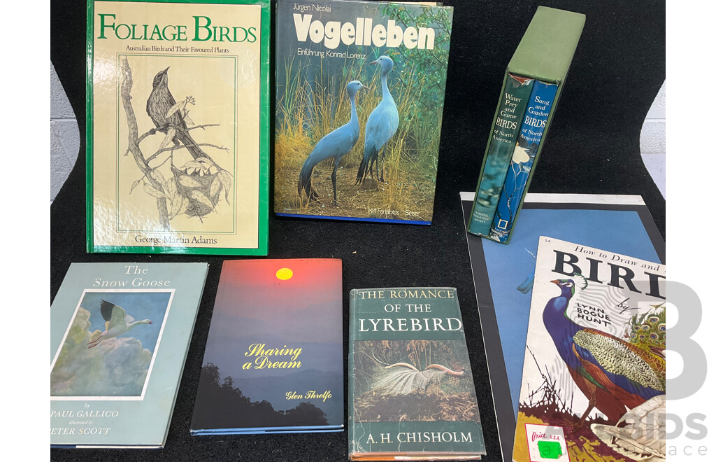 Collection of Vintage Books Focused on Birds, Pets and WildLife