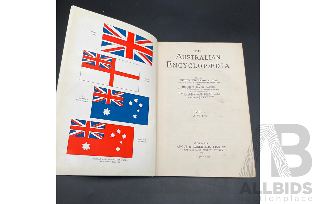 THE AUSTRALIAN ENCYCLOPAEDIA, Edited by Arthur Wilberforce Jose and Hebert James Carter, Vol. I - II