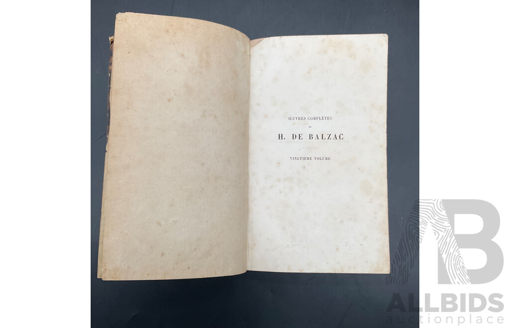 The Works of HONORE' DE BALZAC - Lot of 20