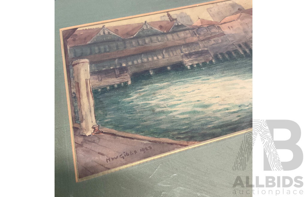 Assorted Vintage Pencil and Ink Sketches, Landscape Watercolour Paintings and Other