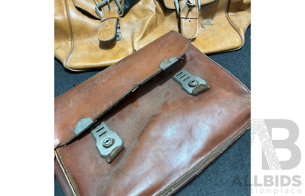 Vintage Leather Bags - Lot of 2