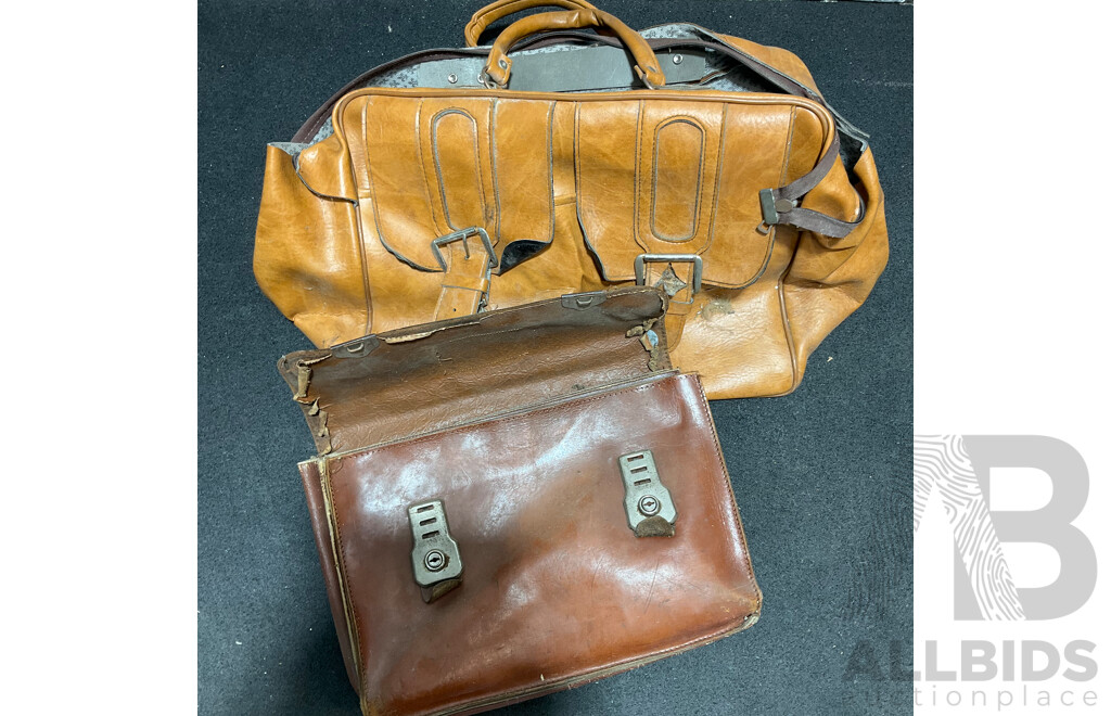 Vintage Leather Bags - Lot of 2