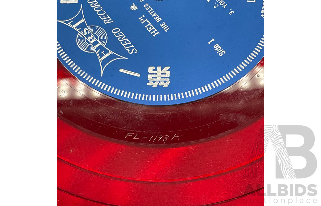 the Beatles – Help! Taiwanese Unofficial Reissue LP, First Record FL-1198, Translucent Red Vinyl, Circa 1967