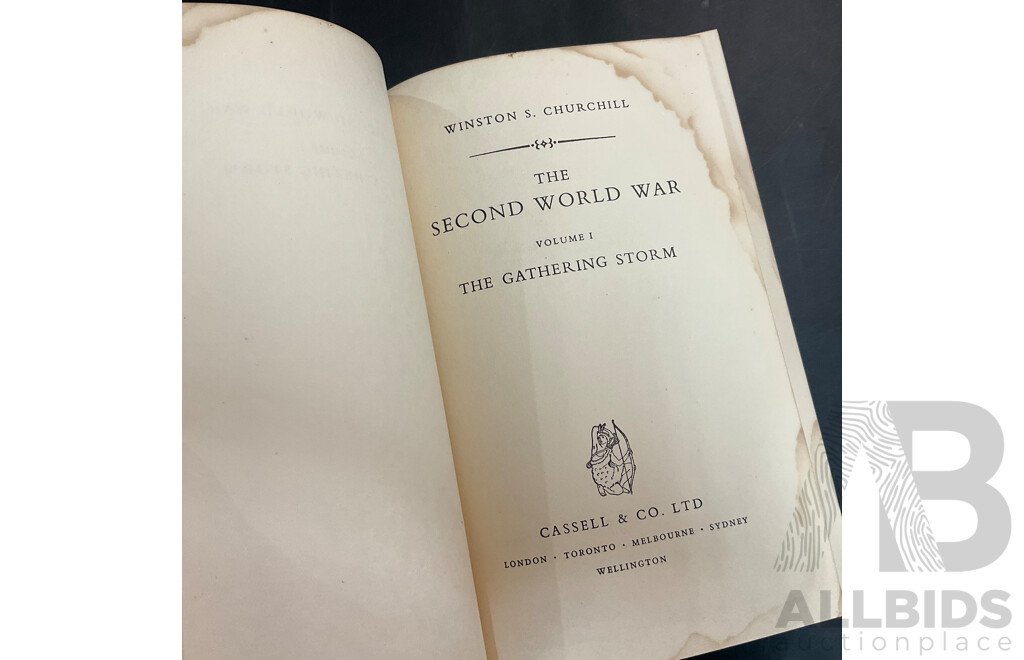 1948-1952 Collection of Five the Second World War by Winston Churchill