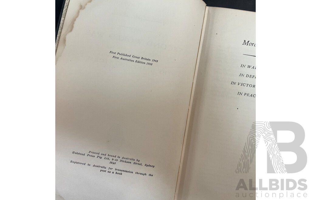 1948-1952 Collection of Five the Second World War by Winston Churchill