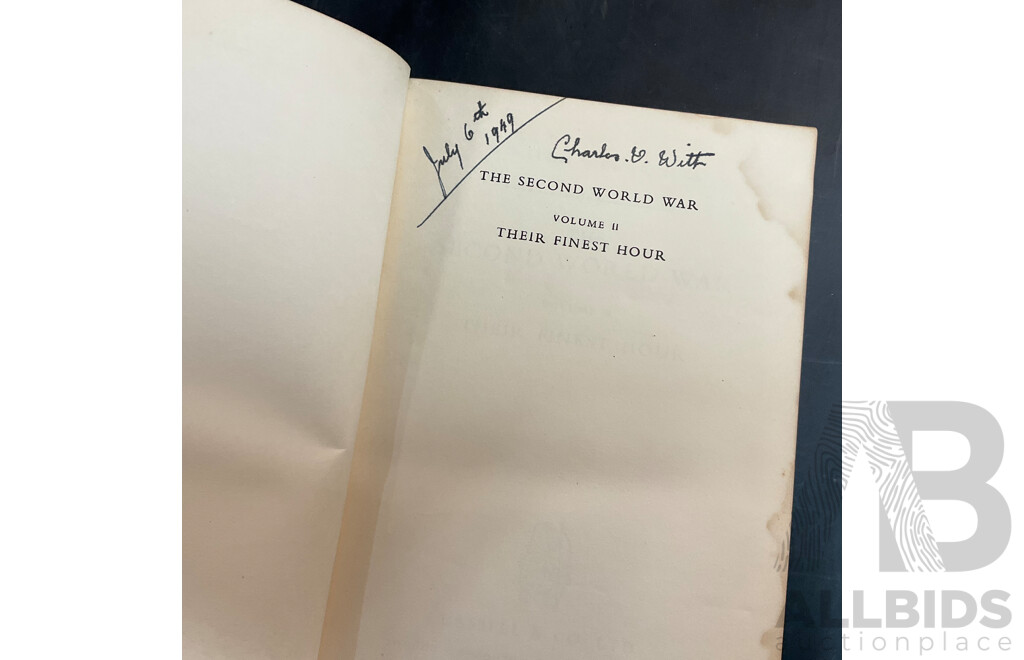 1948-1952 Collection of Five the Second World War by Winston Churchill