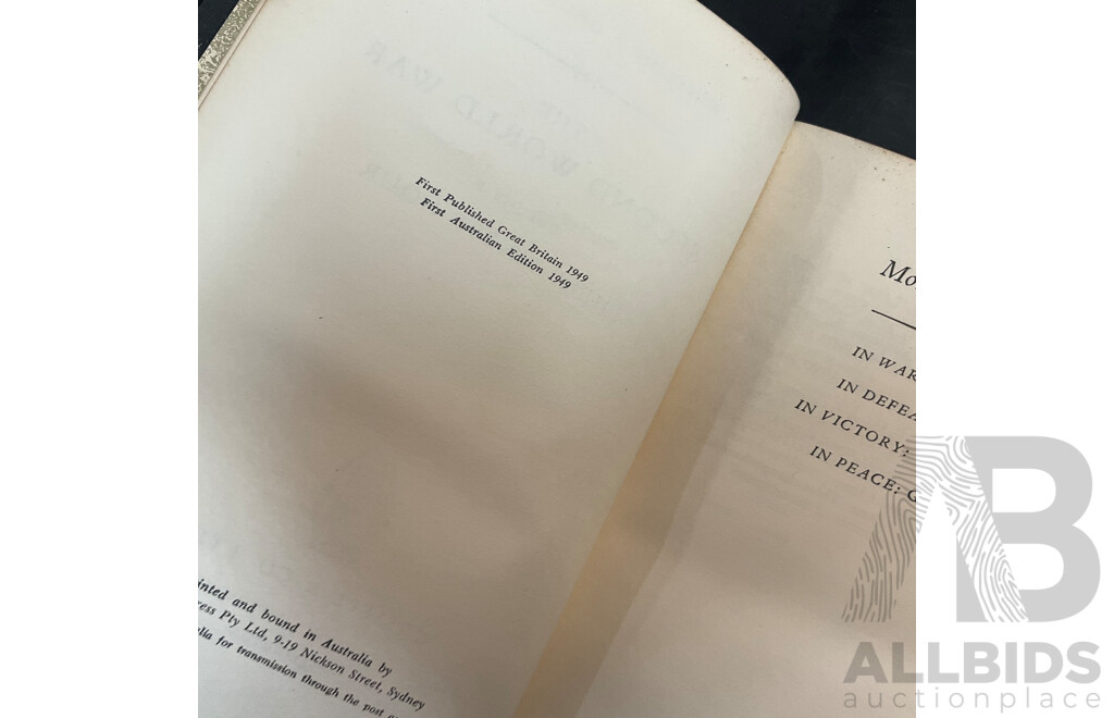 1948-1952 Collection of Five the Second World War by Winston Churchill