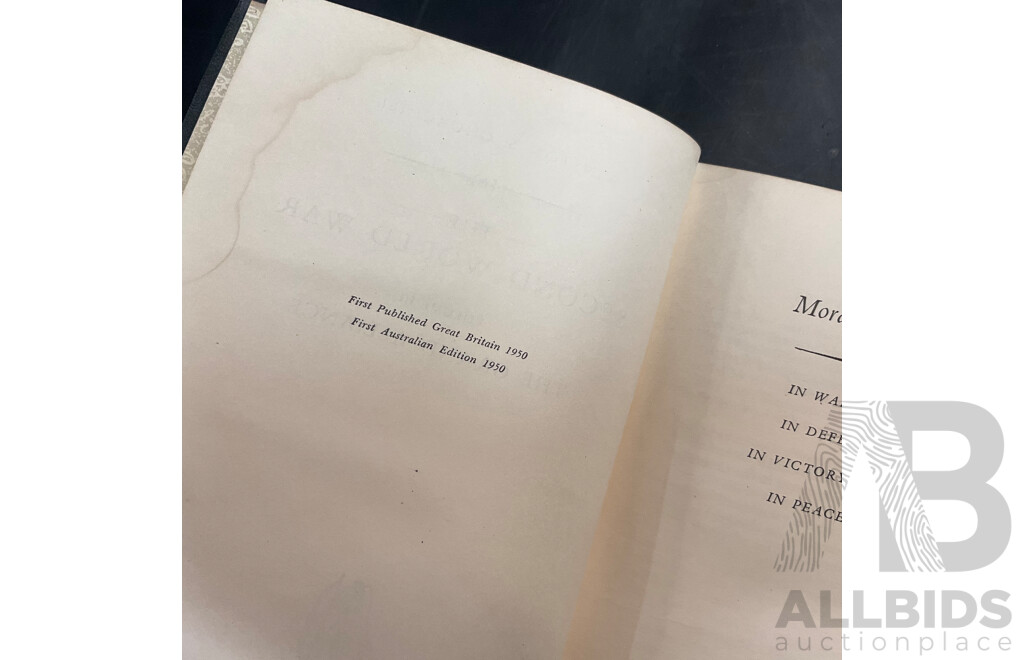 1948-1952 Collection of Five the Second World War by Winston Churchill