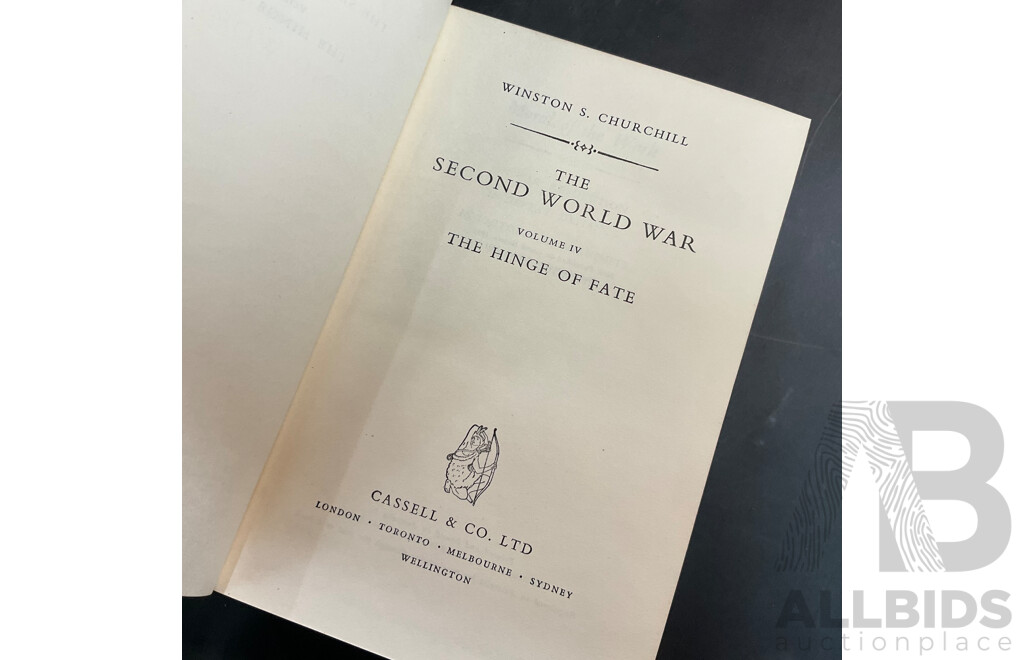 1948-1952 Collection of Five the Second World War by Winston Churchill