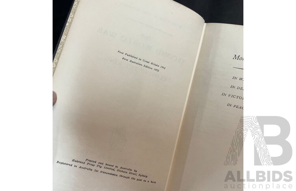 1948-1952 Collection of Five the Second World War by Winston Churchill