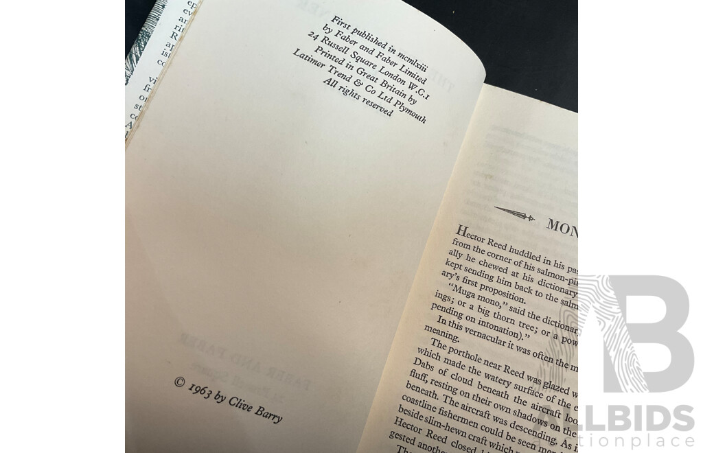 1963 First Edition Hardcover the Spear Grinner by Clive Barry