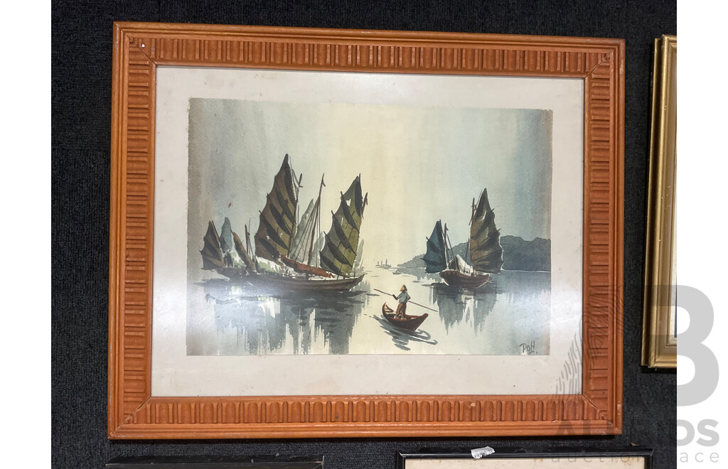 Assorted Framed Paintings - Mixed Media on Board - Lot of 11