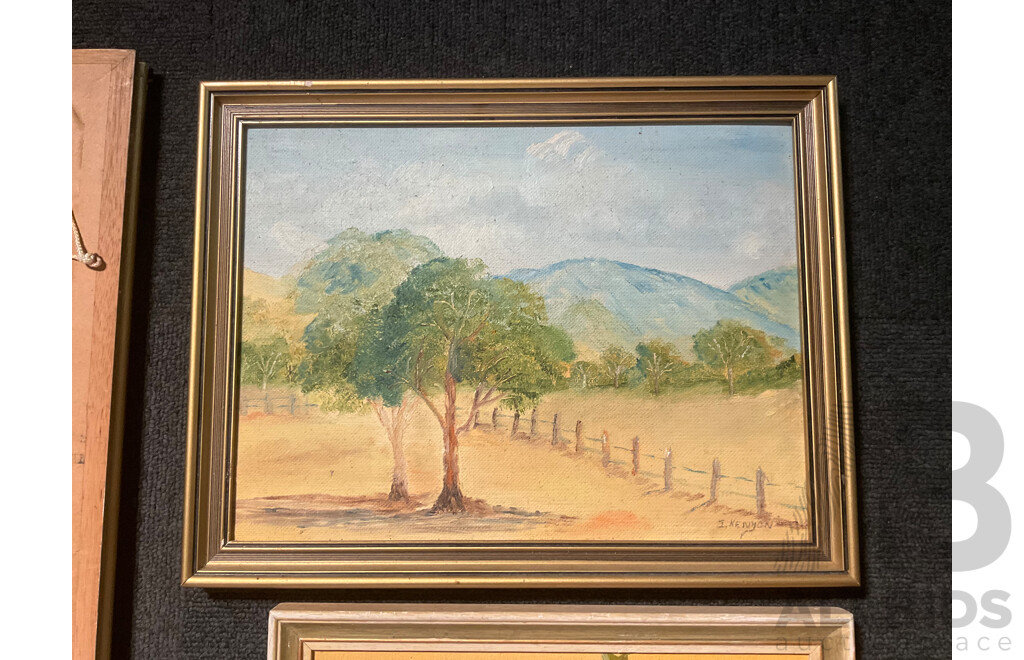 Assorted Framed Paintings - Mixed Media on Board - Lot of 11