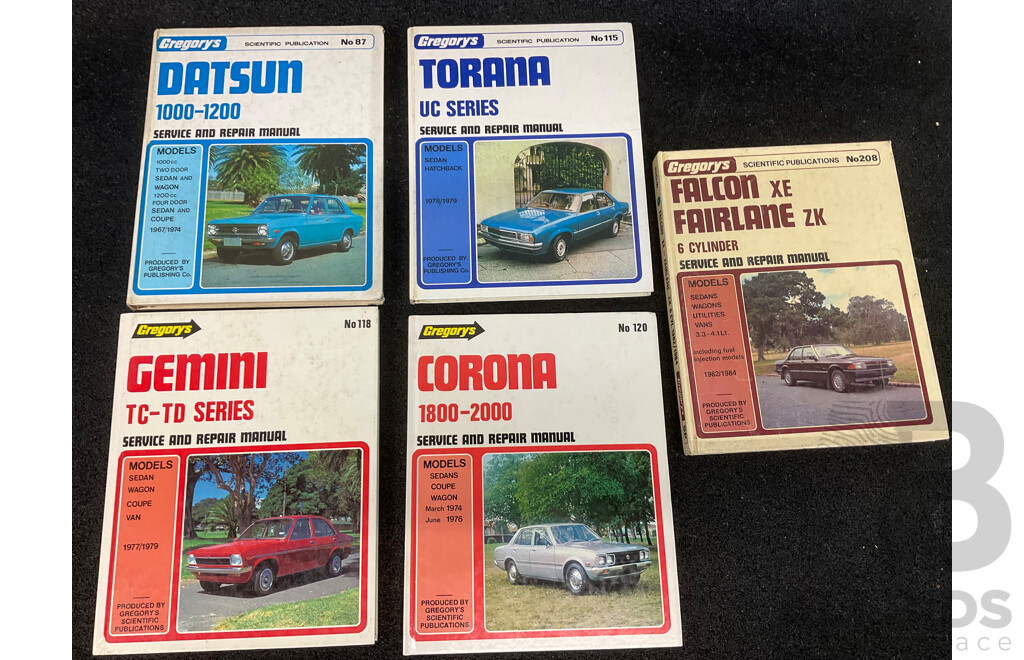 Collection of Vintage Automotive Books and Australian Driving Manual