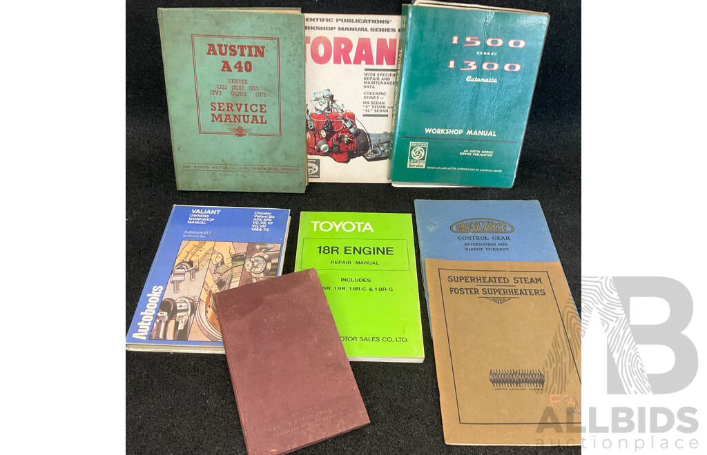 Collection of Vintage Automotive Workshop and Car Service Manuals