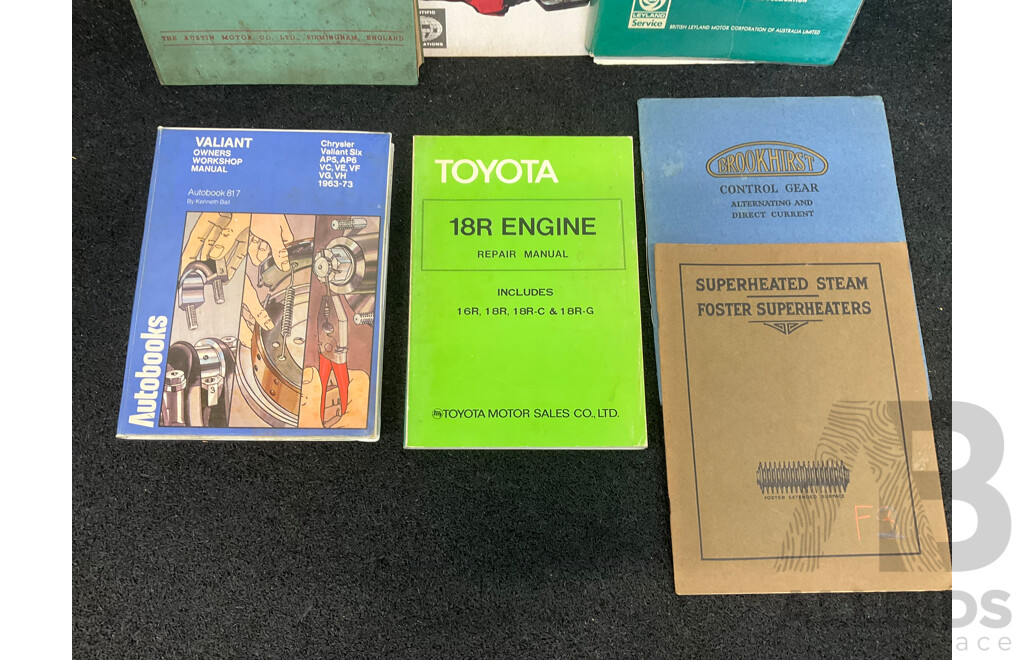 Collection of Vintage Automotive Workshop and Car Service Manuals