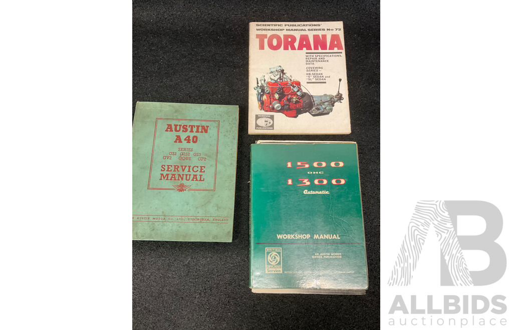 Collection of Vintage Automotive Workshop and Car Service Manuals