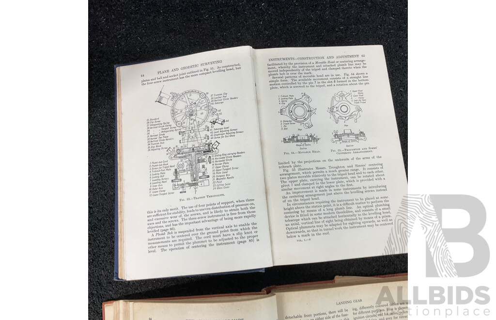 Collection of Vintage Technical Books, Including Marine Engineering, Earonautics and Aviation