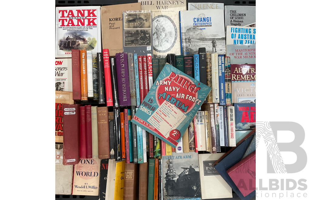 Huge Collection of Vintage Historical Books Primarily Focused on Military Histroy and War