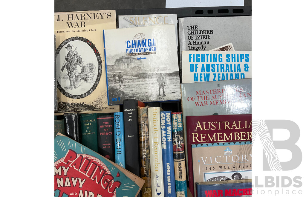 Huge Collection of Vintage Historical Books Primarily Focused on Military Histroy and War