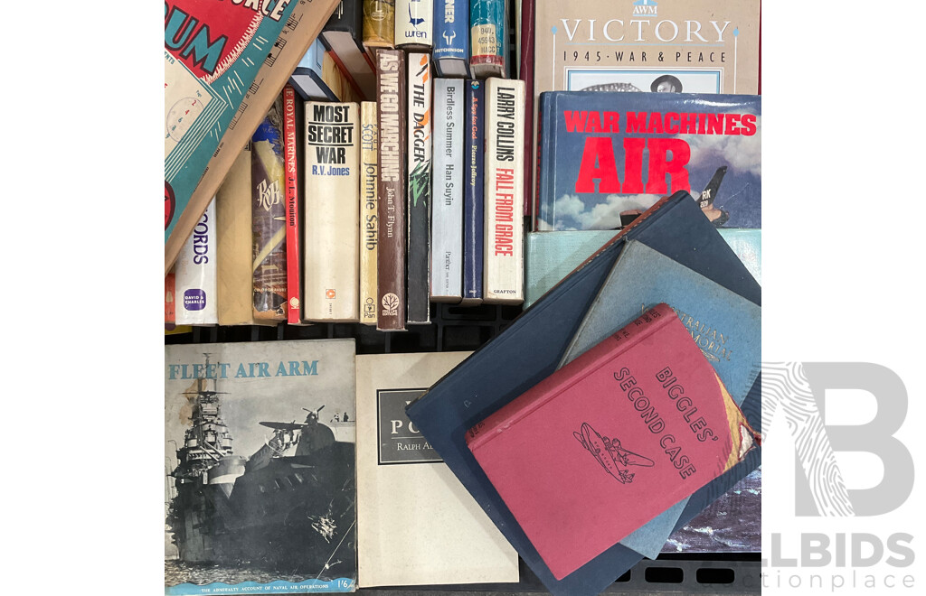 Huge Collection of Vintage Historical Books Primarily Focused on Military Histroy and War