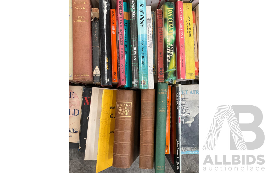 Huge Collection of Vintage Historical Books Primarily Focused on Military Histroy and War