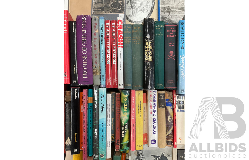 Huge Collection of Vintage Historical Books Primarily Focused on Military Histroy and War