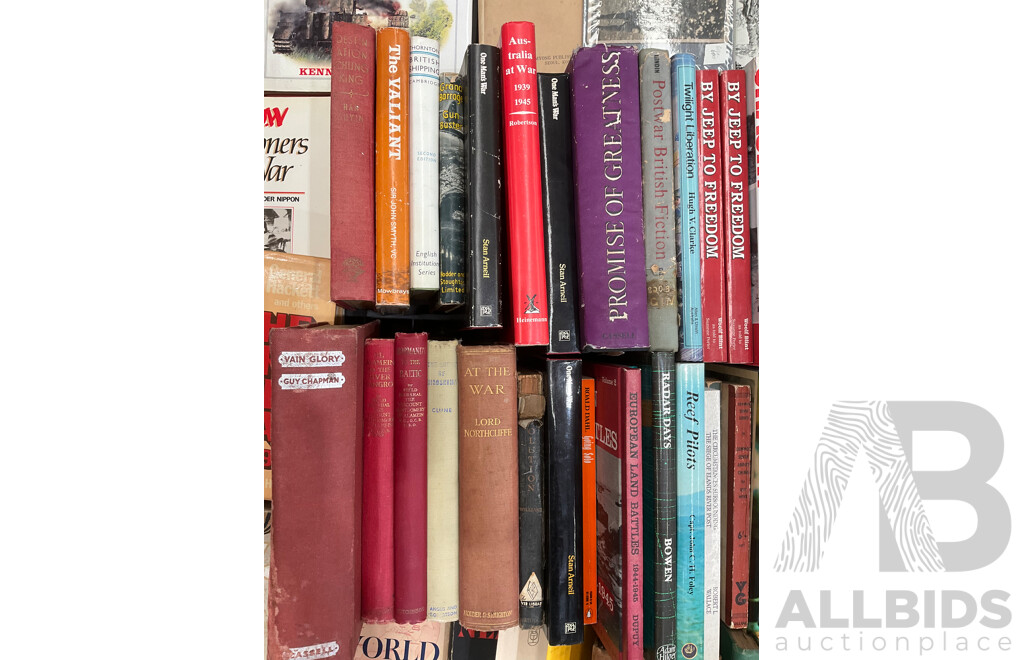 Huge Collection of Vintage Historical Books Primarily Focused on Military Histroy and War