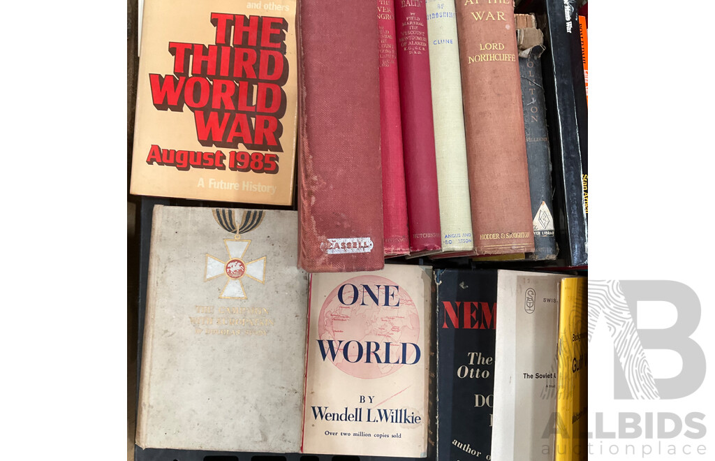 Huge Collection of Vintage Historical Books Primarily Focused on Military Histroy and War