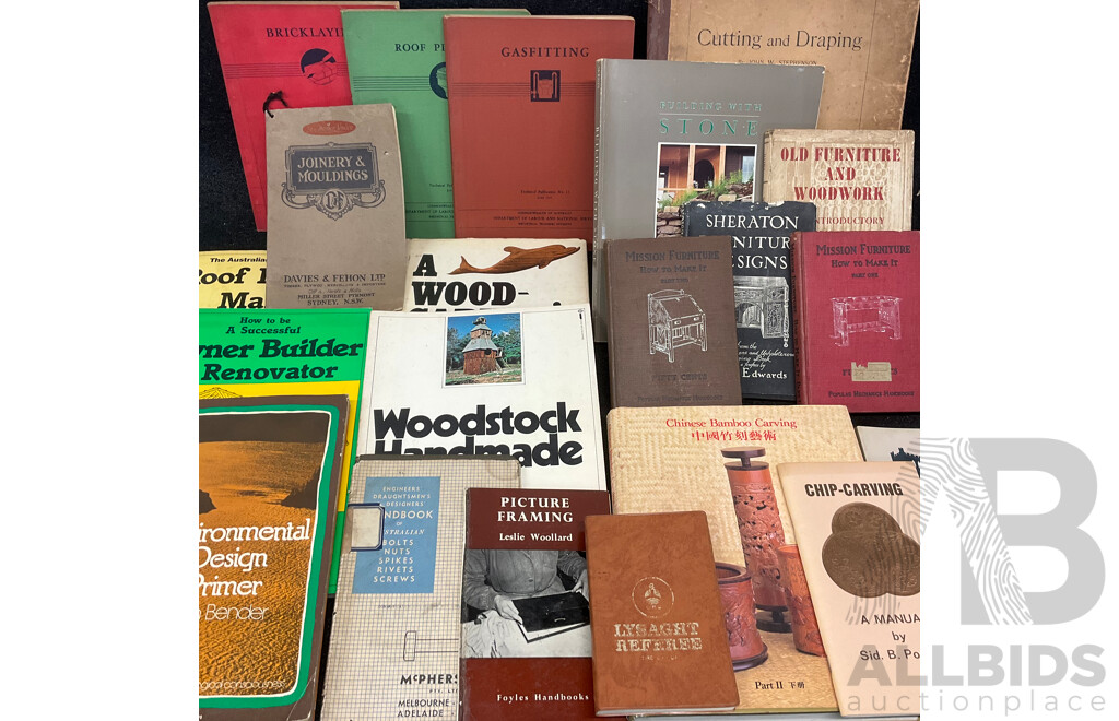 Collection of Vintage and Technical Manuals Focused on Woodworking, Joinery and Others